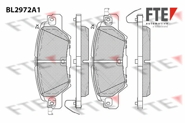 Kit de plaquettes de frein, frein à disque FTE 9011218