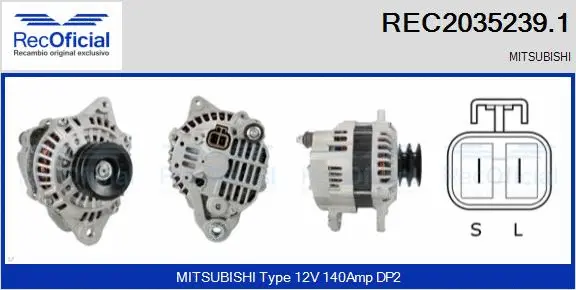 Alternateur RECOFICIAL REC2035239.1