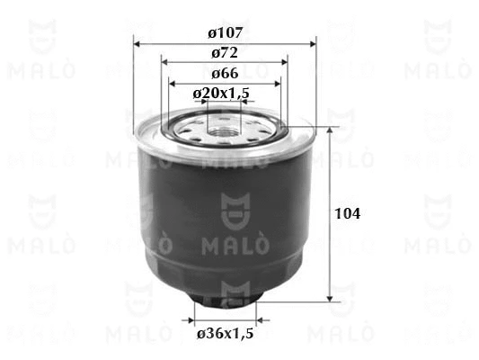 Filtre à carburant AKRON-MALÒ 1520179