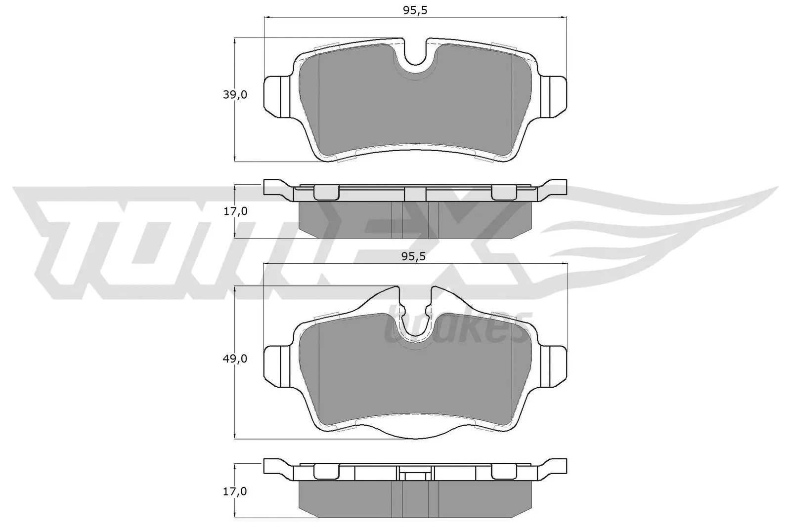 Kit de plaquettes de frein, frein à disque TOMEX Brakes TX 16-05