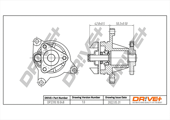 Pompe à eau, refroidissement du moteur Dr!ve+ DP2310.10.048