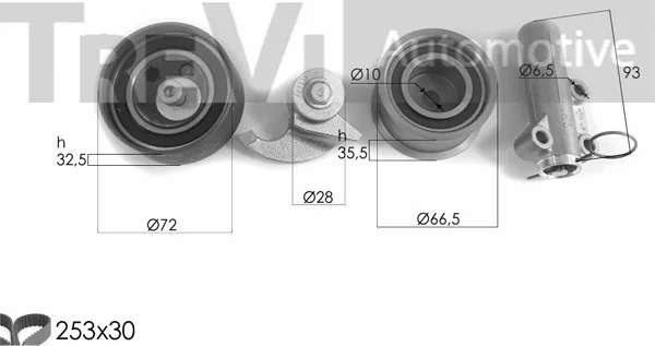 Kit de courroie crantée TREVI AUTOMOTIVE KD1462