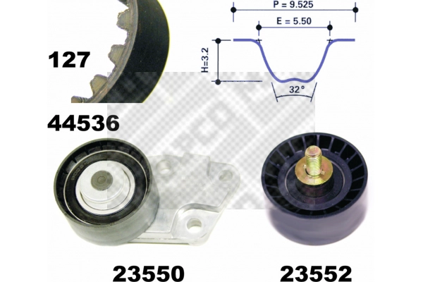 Kit de courroie crantée MAPCO 73536