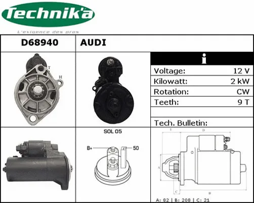 Démarreur Technika D68940