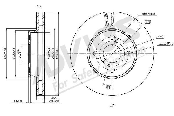 Disque de frein ADVICS-SEA A6F178