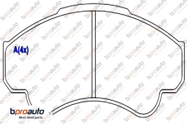 Kit de plaquettes de frein, frein à disque BPROAUTO 1BP30941AA