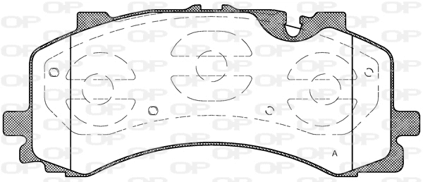Kit de plaquettes de frein, frein à disque OPEN PARTS BPA1744.00