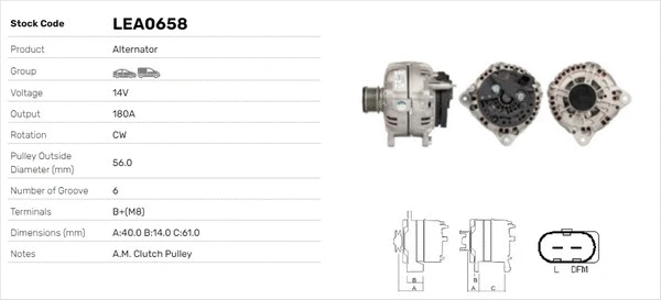 Alternateur LUSA LEA0658