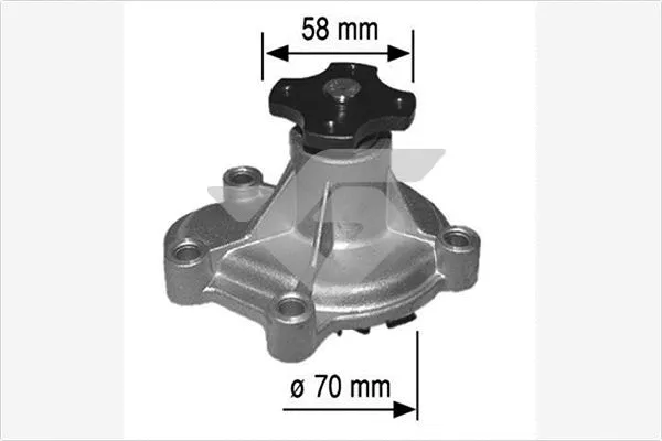 Pompe à eau, refroidissement du moteur HUTCHINSON WP94
