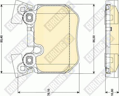 Kit de plaquettes de frein, frein à disque GIRLING 6117959
