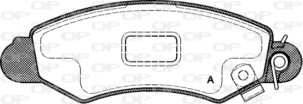 Kit de plaquettes de frein, frein à disque OPEN PARTS BPA0702.02