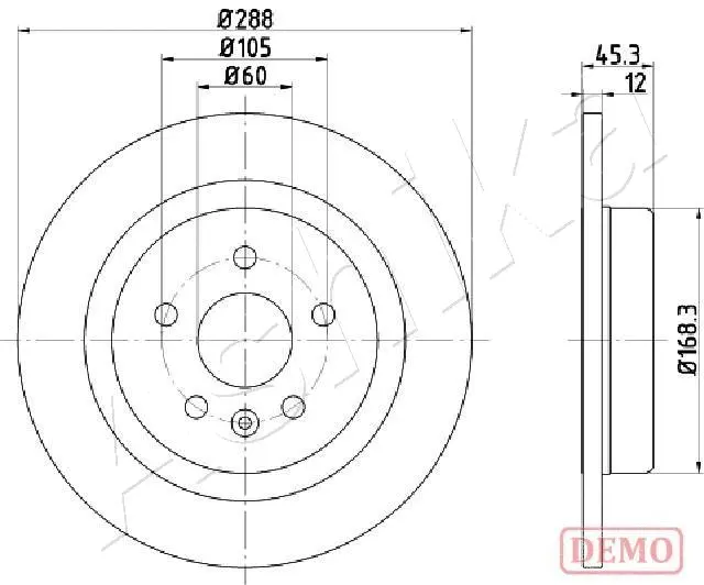 Disque de frein ASHIKA 61-00-0404C