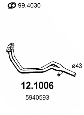 Tuyau d'échappement ASSO 12.1006