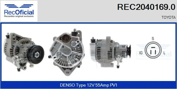 Alternateur RECOFICIAL REC2040169.0
