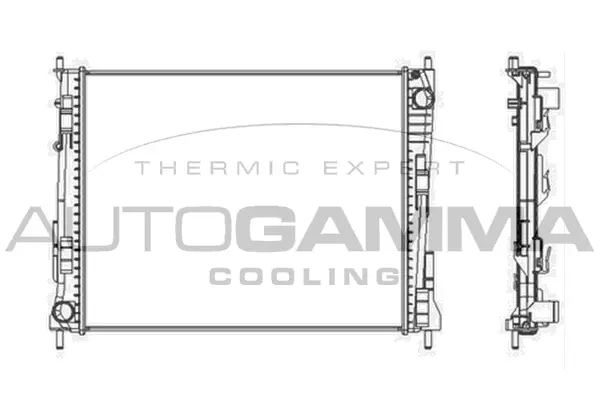 Radiateur, refroidissement du moteur AUTOGAMMA 104561