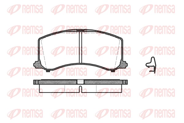 Kit de plaquettes de frein, frein à disque REMSA 0595.02