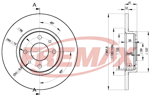 Disque de frein FREMAX BD-3466