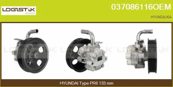 Pompe hydraulique, direction LGK 037086116OEM