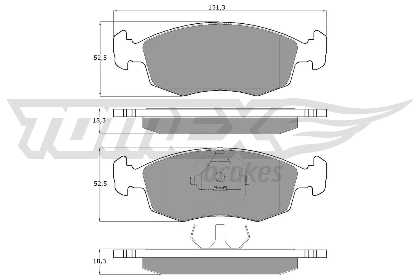 Kit de plaquettes de frein, frein à disque TOMEX Brakes TX 11-85