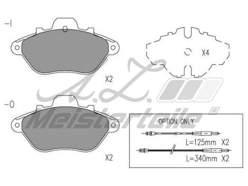 Kit de plaquettes de frein, frein à disque A.Z. Meisterteile AZMT-44-022-2422