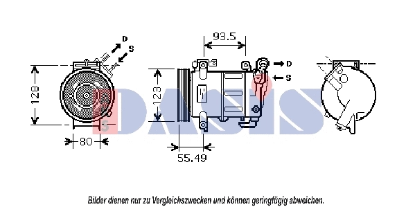 Compresseur, climatisation AKS DASIS 851866N