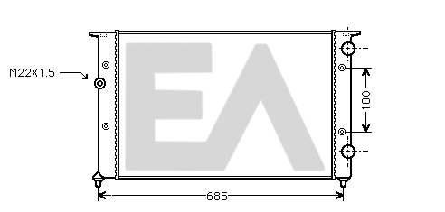 Radiateur, refroidissement du moteur EACLIMA 31R77078