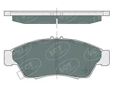 Kit de plaquettes de frein, frein à disque SCT - MANNOL SP 364 PR