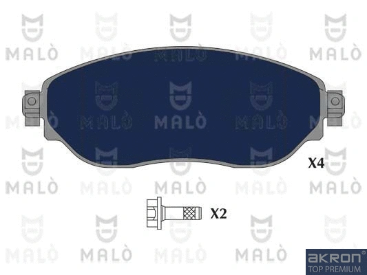 Kit de plaquettes de frein, frein à disque AKRON-MALÒ 1051299