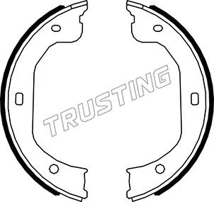 Jeu de mâchoires de frein, frein de stationnement TRUSTING 049.174