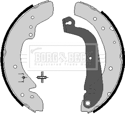 Jeu de mâchoires de frein BORG & BECK BBS6059