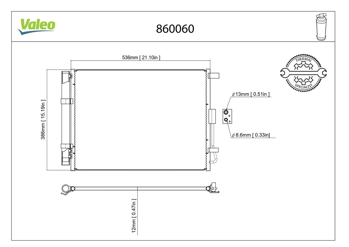 Condenseur, climatisation VALEO 860060
