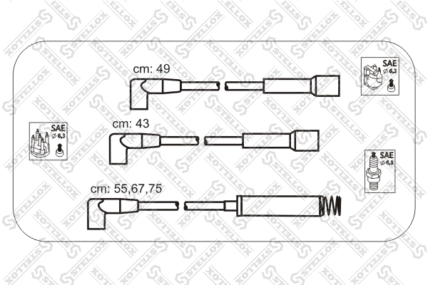 Kit de câbles d'allumage STELLOX 10-32311-SX