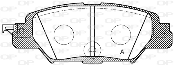 Kit de plaquettes de frein, frein à disque OPEN PARTS BPA1677.00