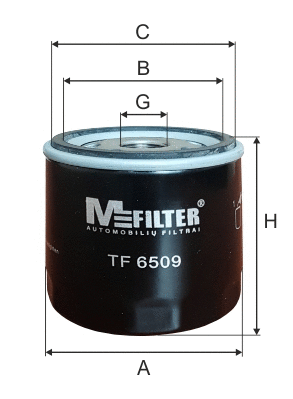 Filtre à huile MFILTER TF 6509