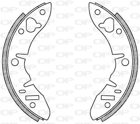 Jeu de mâchoires de frein OPEN PARTS BSA2123.00