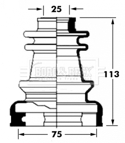Jeu de joints-soufflets, arbre de commande BORG & BECK BCB6030