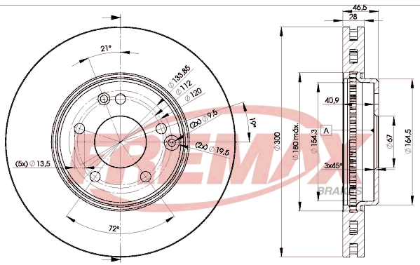 Disque de frein FREMAX BD-0411