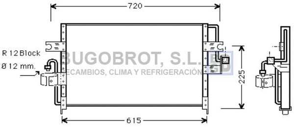 Condenseur, climatisation BUGOBROT 62-DN5165