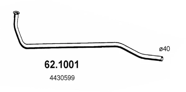 Tuyau d'échappement ASSO 62.1001