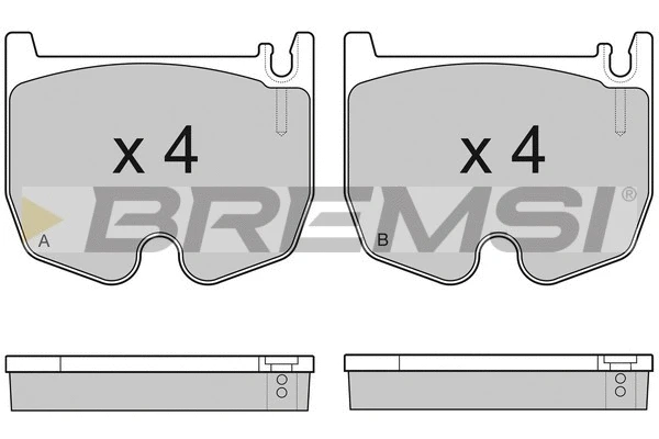 Kit de plaquettes de frein, frein à disque BREMSI BP3163