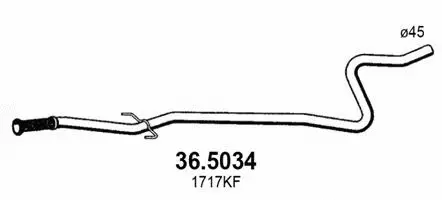 Tuyau d'échappement ASSO 36.5034