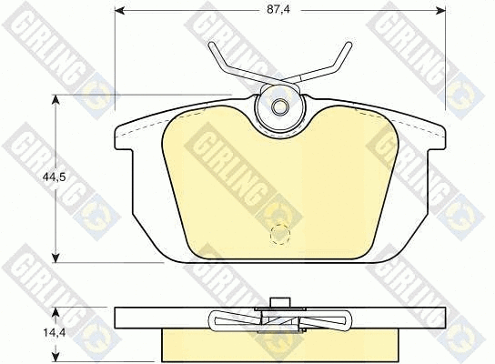 Kit de plaquettes de frein, frein à disque GIRLING 6104661