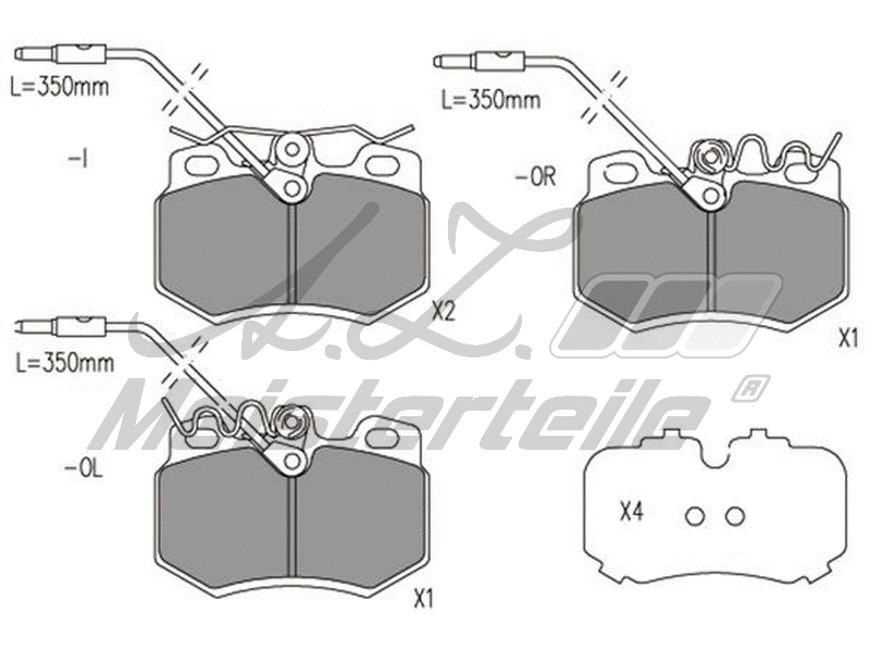 Kit de plaquettes de frein, frein à disque A.Z. Meisterteile AZMT-44-022-2399