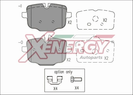 Kit de plaquettes de frein, frein à disque AP XENERGY X41209