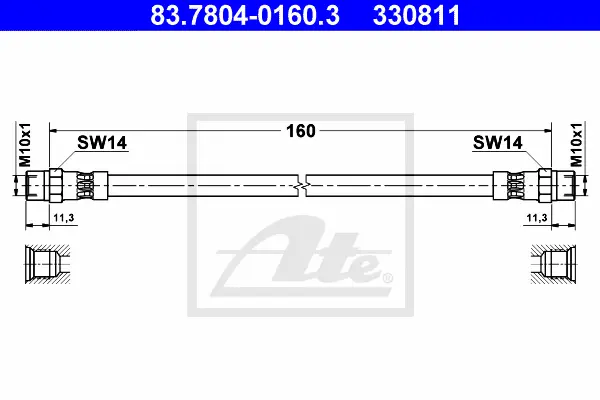 Flexible de frein ATE-APAC 83.7804-0160.3