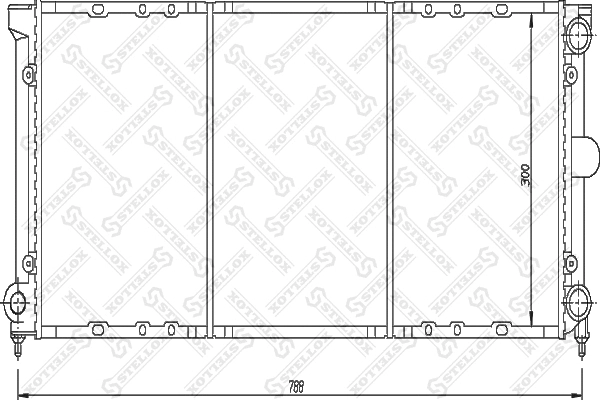 Radiateur, refroidissement du moteur STELLOX 10-25052-SX