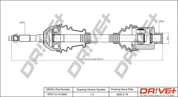 Arbre de transmission Dr!ve+ DP2110.10.0303