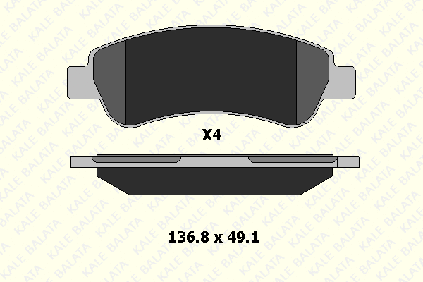Kit de plaquettes de frein, frein à disque KALE 24465 190 04