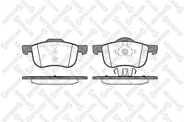 Kit de plaquettes de frein, frein à disque STELLOX 724 000B-SX