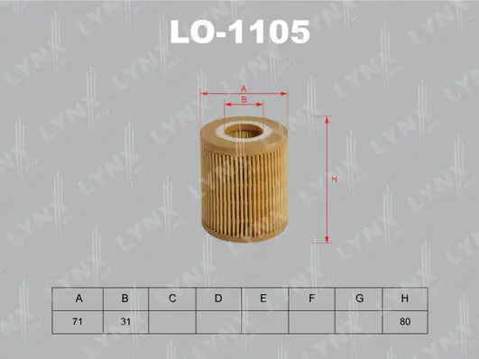 Filtre à huile LYNXAUTO LO-1105